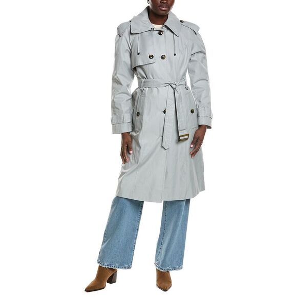 London Fog Jackets & Blazers - London Fog Womens  Long Trench Coat, White